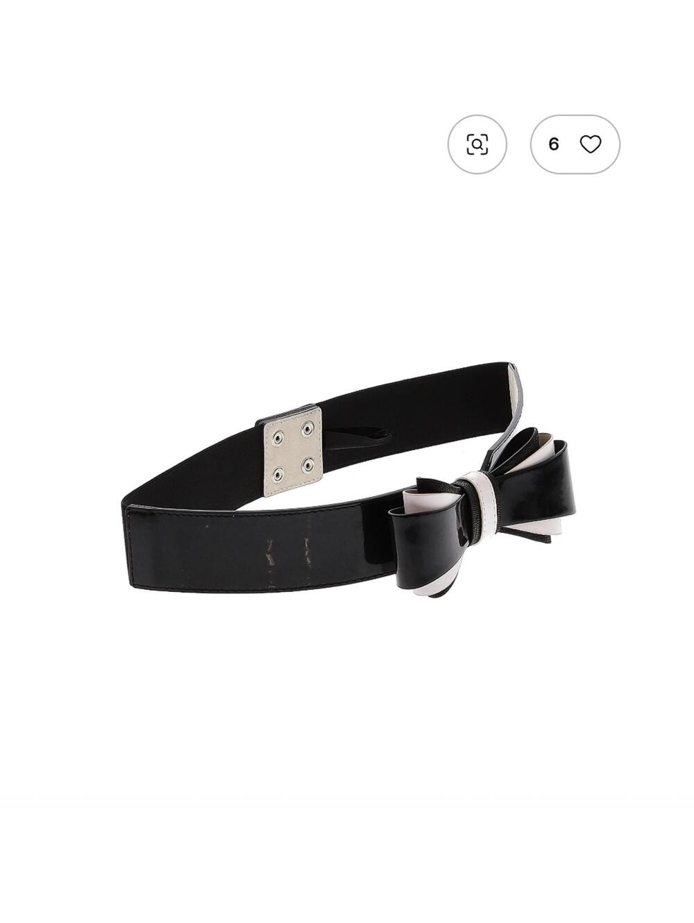 White House Black Market Black Bow Belt Size M